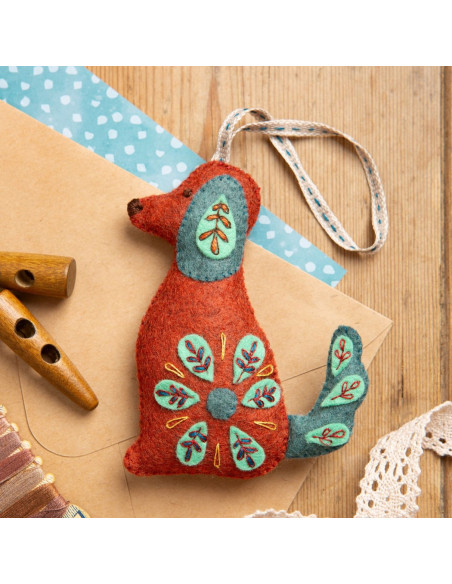 Mini kit feutrine - Chiens folklorique