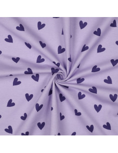 Lavendel Flanellstoff - Feigenherzen
