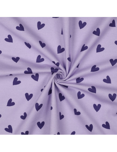 Lavendel Flanellstoff - Feigenherzen