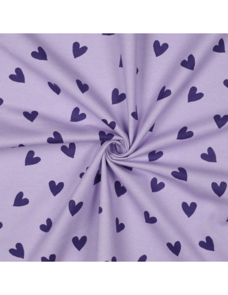 Lavendel Flanellstoff - Feigenherzen