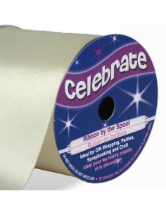 Satinband Celebrate Elfenbein - 50 mm x 4 Meter