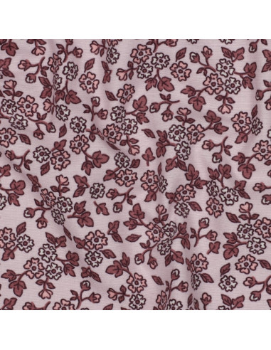 Flanellstoff Blumen - Rosa