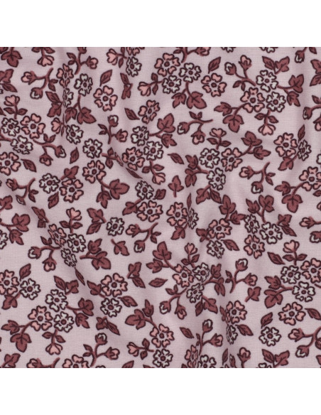 Flanellstoff Blumen - Rosa