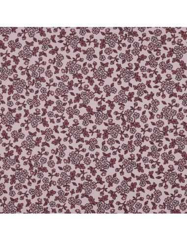Flanellstoff Blumen - Rosa