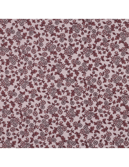 Flanellstoff Blumen - Rosa