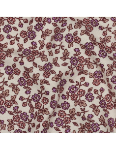 Flanellstoff Blumen - Ecru 2