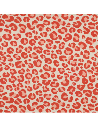 Leoparden-Sweatstoff - Orange