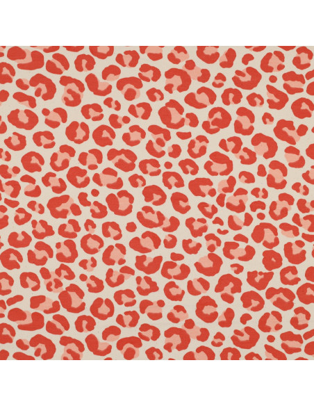 Leoparden-Sweatstoff - Orange