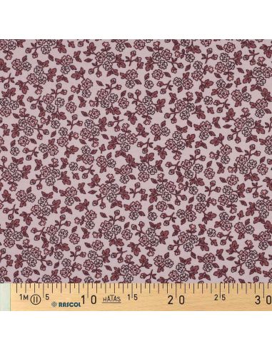 Flanellstoff Blumen - Rosa