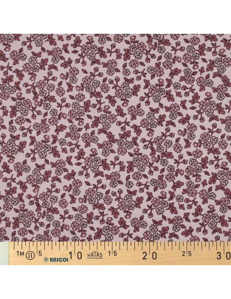 Flanellstoff Blumen - Rosa