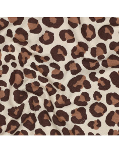 Leoparden-Sweatstoff - Braun 2