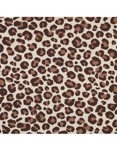 Leoparden-Sweatstoff - Braun