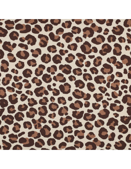 Leoparden-Sweatstoff - Braun