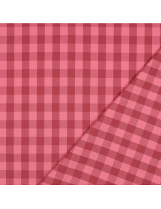 Vichy-Stoff mit großen Karos - Rot und Bordeaux 2