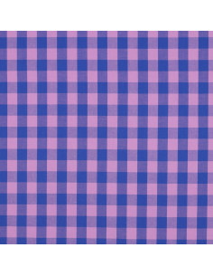 Vichy-Stoff mit großen Karos - Lavendel und Blau 2
