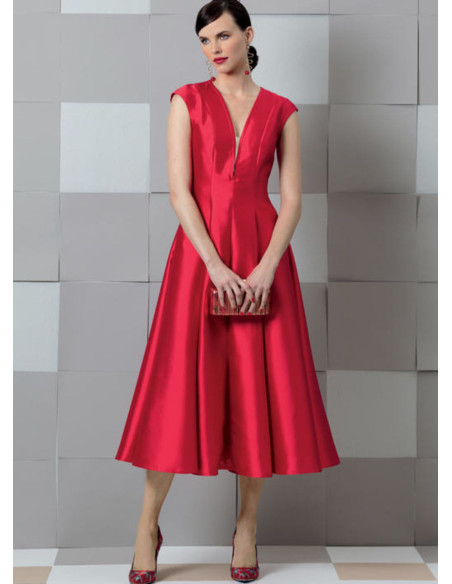Kleidmuster und falscher Latz - Vogue 9292
