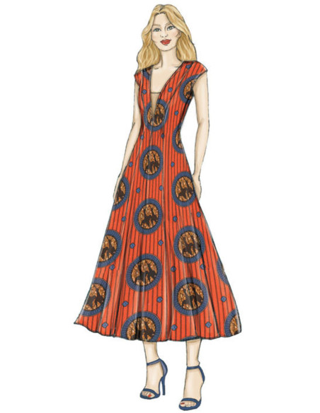Kleidmuster und falscher Latz - Vogue 9292