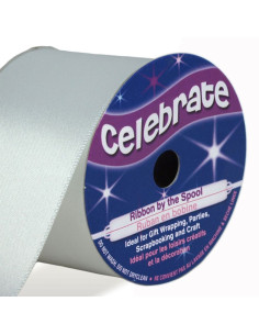 Weißes Satinband Celebrate - 38 mm x 4 Meter