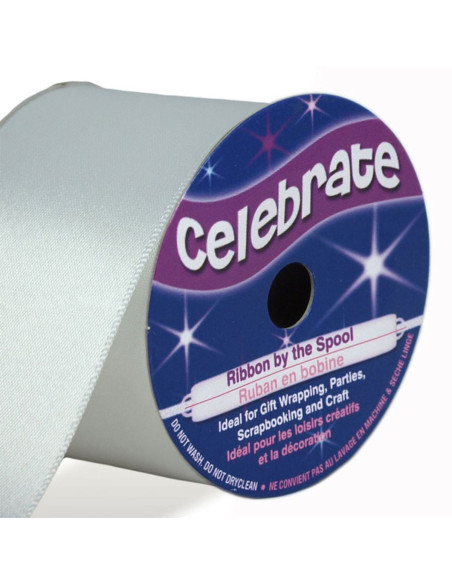 Weißes Satinband Celebrate - 38 mm x 4 Meter