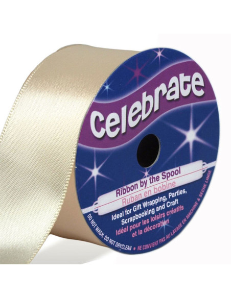 Satinband Celebrate Creme - 25 mm x 4 Meter