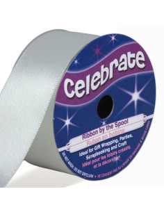 Weißes Satinband Celebrate - 25 mm x 4 Meter