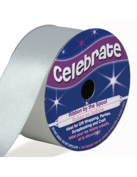 Weißes Satinband Celebrate - 25 mm x 4 Meter