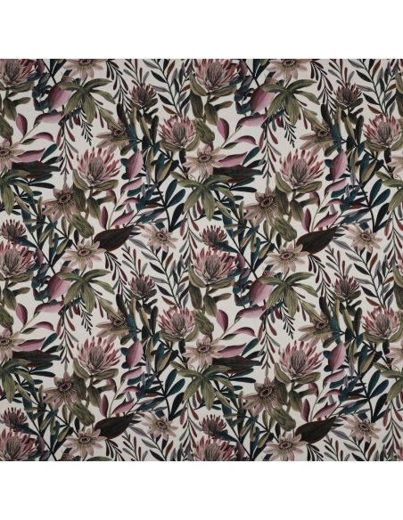 Baumwoll-Canvas-Stoff - Vintage-Blumen