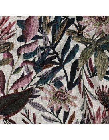 Baumwoll-Canvas-Stoff - Vintage-Blumen
