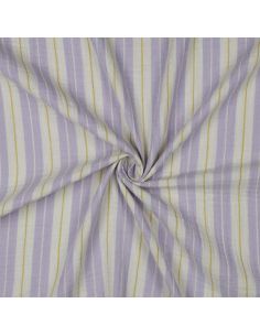 Doppellagiger Musselin mit Streifenmuster - Violett