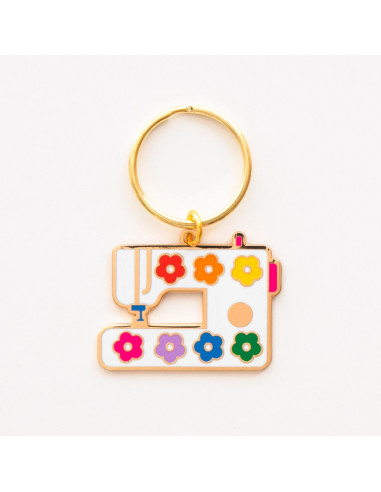 Porte-clé Daisy - Machine à coudre fleurie