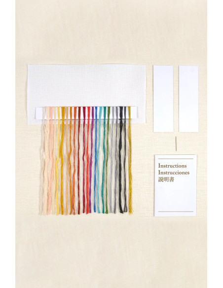 Kit broderie marque-pages au point de croix - Le baiser