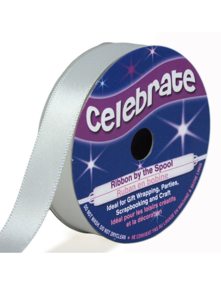 Weißes Satinband Celebrate - 13 mm x 6 Meter