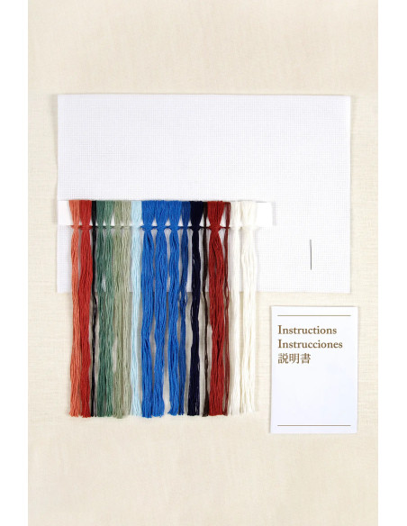 Kit broderie point de croix - Le Fuji Rouge
