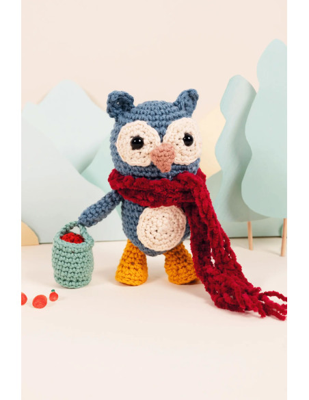 Amigurumi-Set - Eule im Gemüsegarten