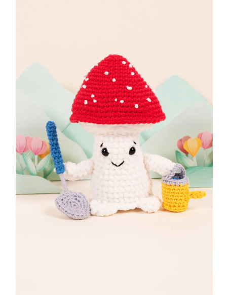 Amigurumi-Set - Gärtnerpilz