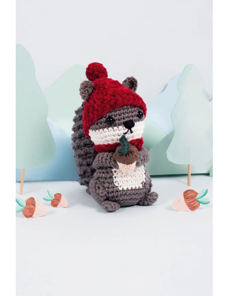Amigurumi-Set - Naschhafter Eichhörnchen