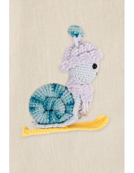 Amigurumi-Set - Skifahrer-Schnecke