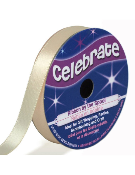 Satinband Celebrate Creme - 9 mm x 6 Meter