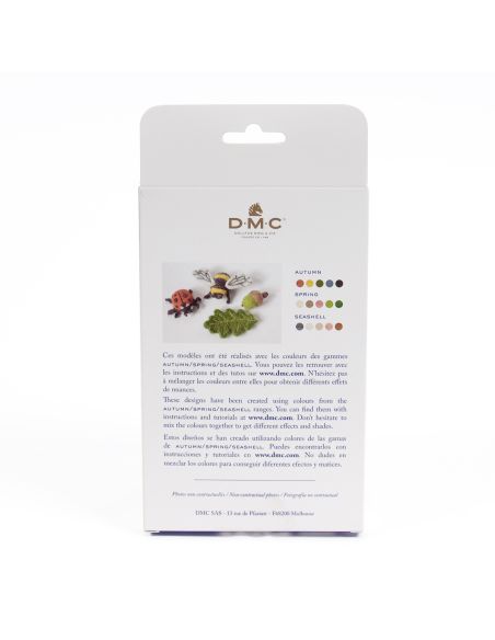 Pack mit 5 kardierten Filzwollen DMC - Herbst