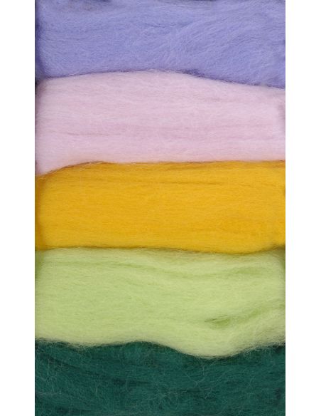 Pack mit 5 kardierten Filzwollen DMC - Bouquet
