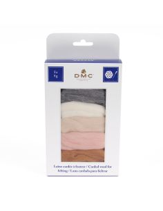 Pack mit 5 kardierten Filzwollen DMC - Seashell