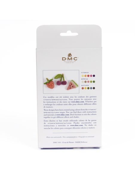 Pack mit 5 kardierten Filzwollen DMC - Vitamine