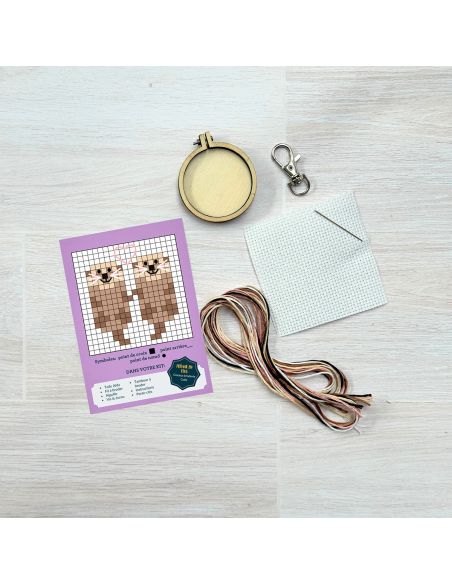 Mini-Kreuzstich-Stickset - Für einander gemacht!
