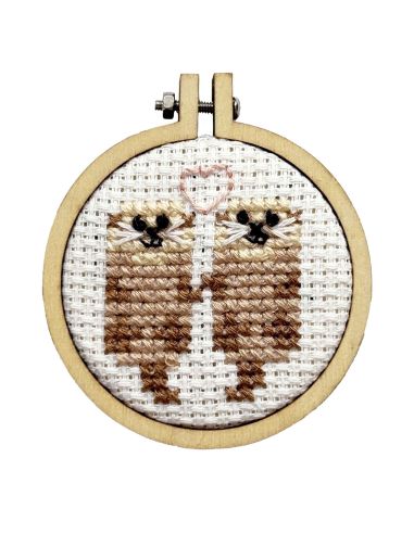 Mini-Kreuzstich-Stickset - Für einander gemacht!