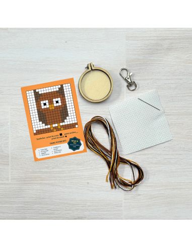 Mini-Kreuzstich-Stickset - Du bist die tollste Eule!