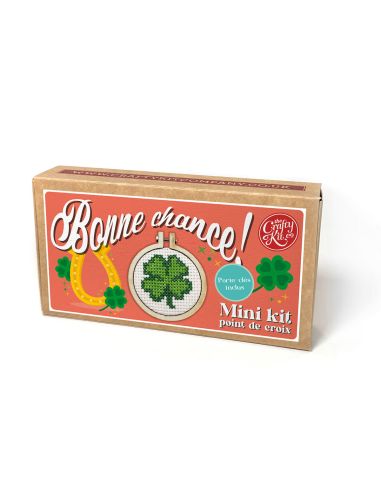 Mini-Kreuzstich-Stickset - Viel Glück!