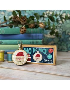 Mini-Kreuzstich-Stickset - Ho Ho Ho!