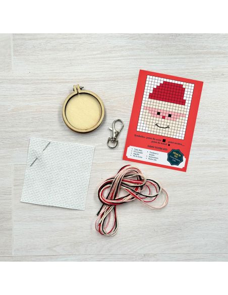 Mini-Kreuzstich-Stickset - Ho Ho Ho!