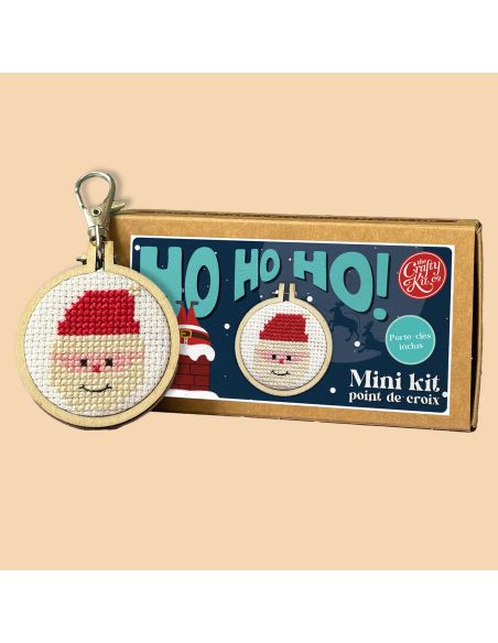 Mini-Kreuzstich-Stickset - Ho Ho Ho!