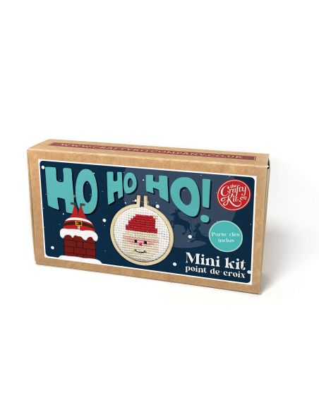 Mini-Kreuzstich-Stickset - Ho Ho Ho!